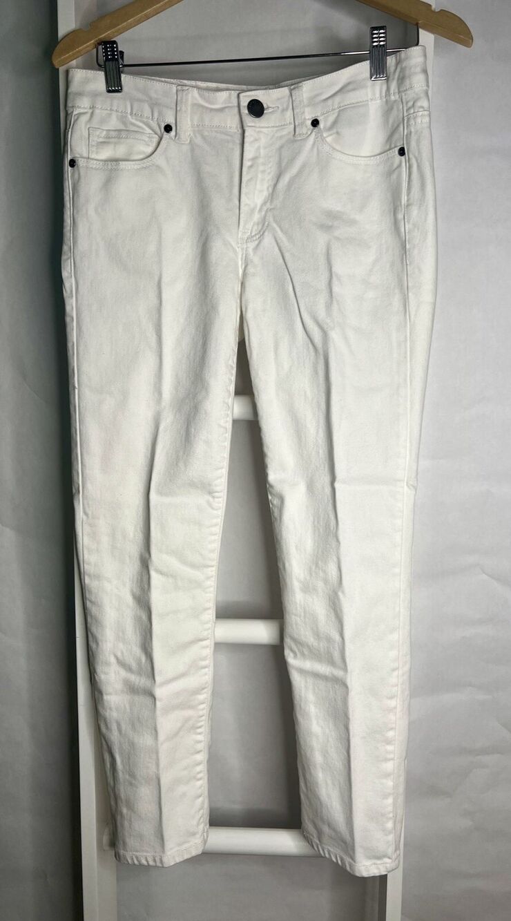 Calvin Klein Ultimate Skinny White Jeans Womens 8/29 Stretch Short 27" Inseam - Picture 15 of 15